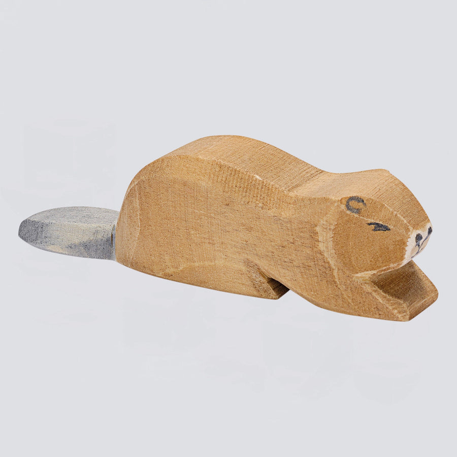 Ostheimer Holzfigur Biber liegend