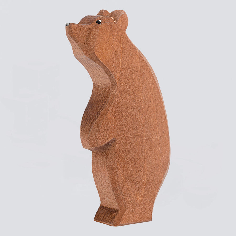 Ostheimer Holzfigur Bär stehend Kopf hoch