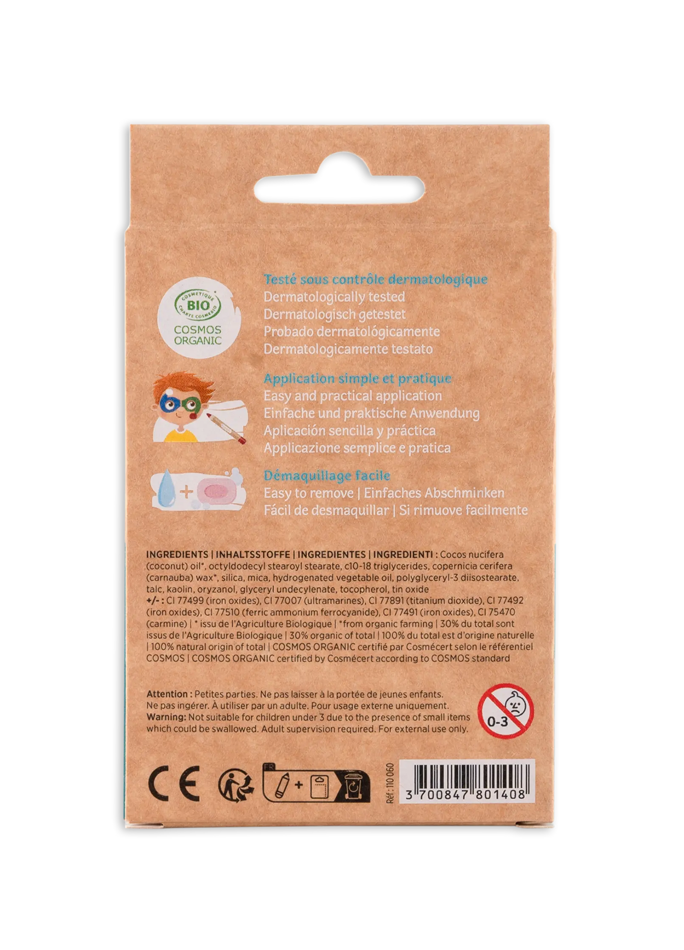 Schminkstifte für Kinder Jumbo Regenbogen, 6 Farben