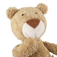 Bio-Kuscheltier Bär beige groß Kopf Nahaufnahme