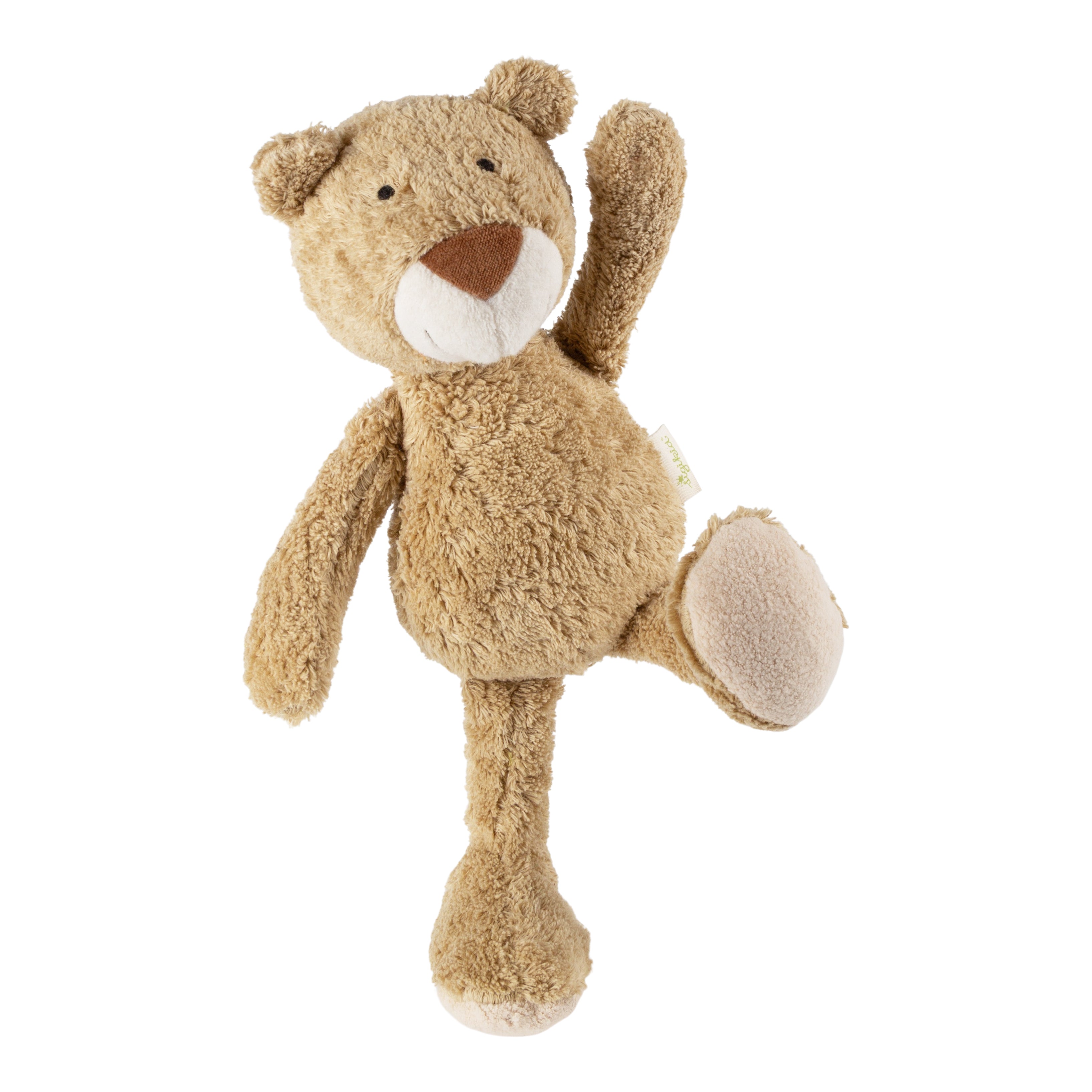 Bio-Kuscheltier Bär beige groß grüßend