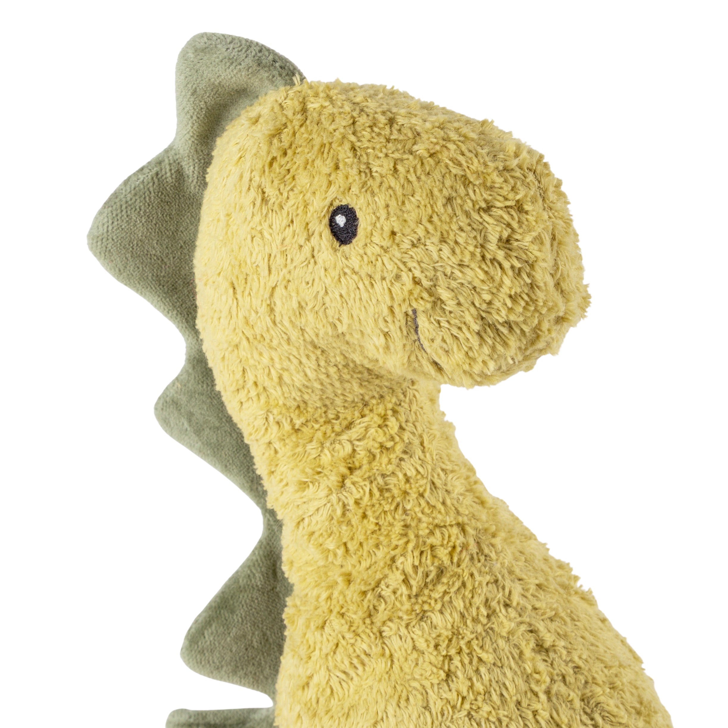 Bio-Kuscheltier Dino Kopf Nahaufnahme
