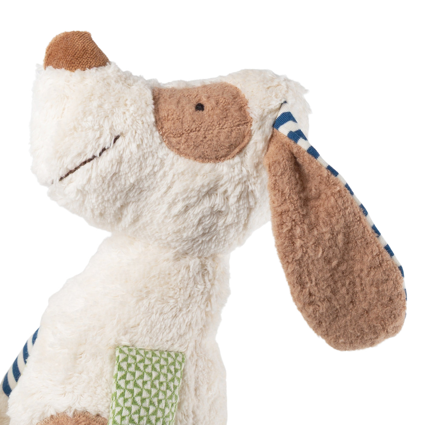 Sigikid Hund Kuscheltier Nahaufnahme Kopf mit weißem Hintergrund