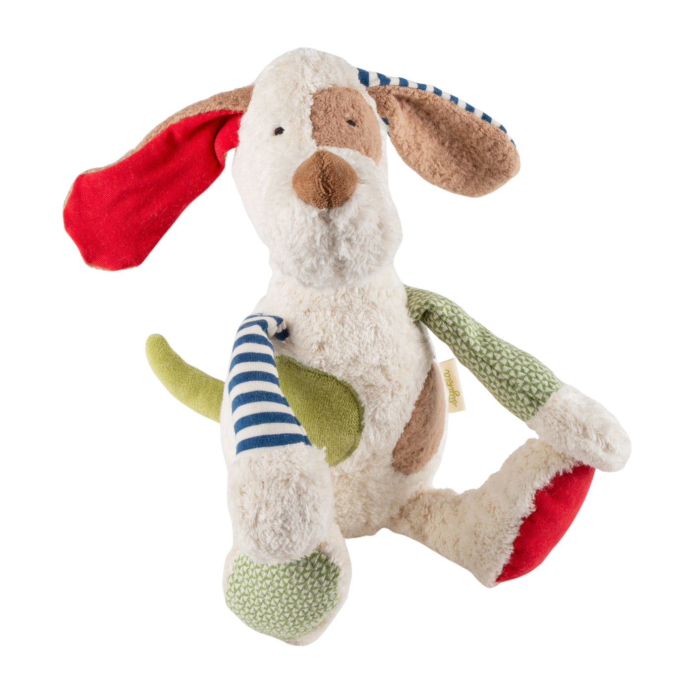Sigikid Hund Kuscheltier als Ganzes mit weißem Hintergrund