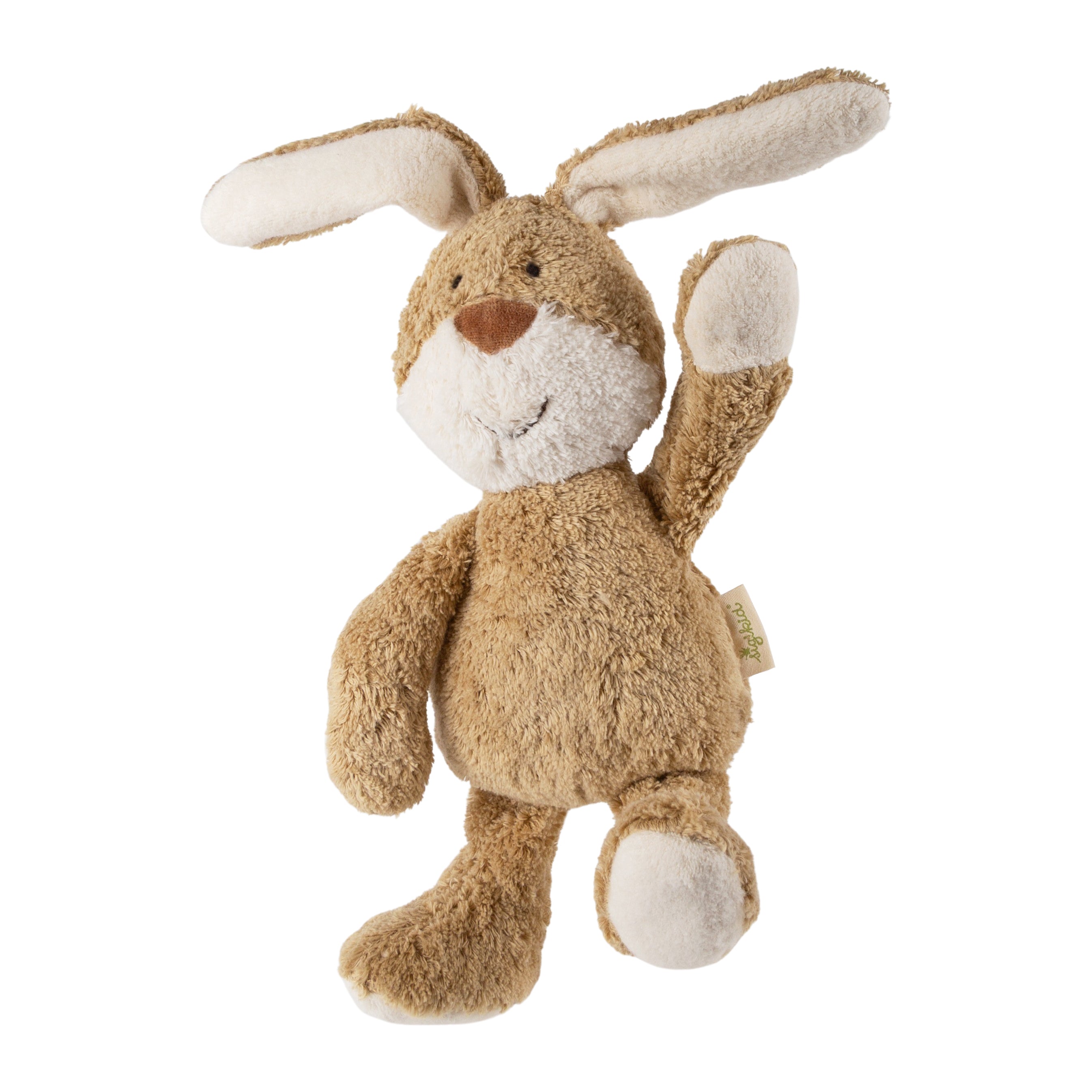 Bio-Kuscheltier Hase mit neutralem Hintergrund