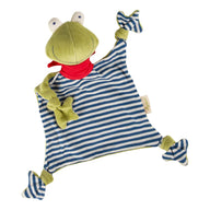 Bio-Schnuffeltuch Frosch blau mit neutralem Hintergrund