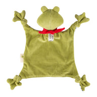 Bio-Schnuffeltuch Frosch blau von hinten