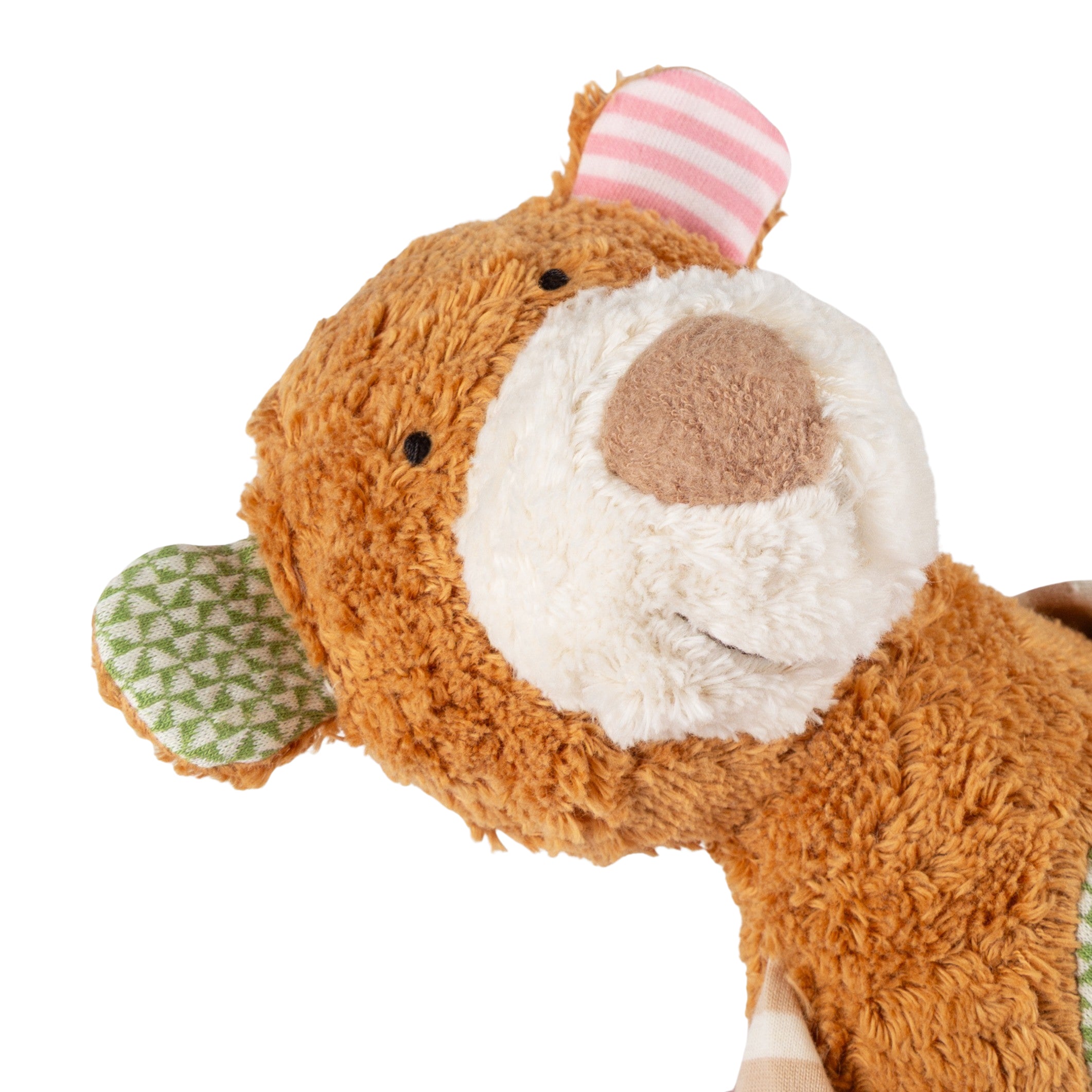 Bär Kuscheltier Pure von Sigikid mit weißem Hintergrund Nahaufnahme Kopf