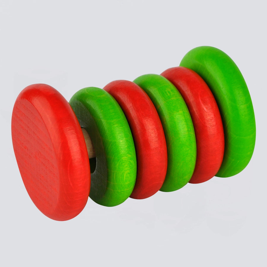 Klapper-Rassel "Tac-Tac" (rot/grün)