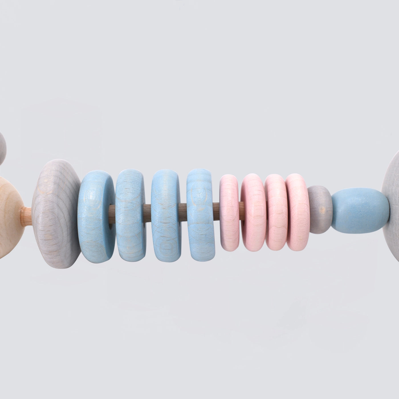 Rappel-Raupe "Clic-Clac" (blau/rosa)