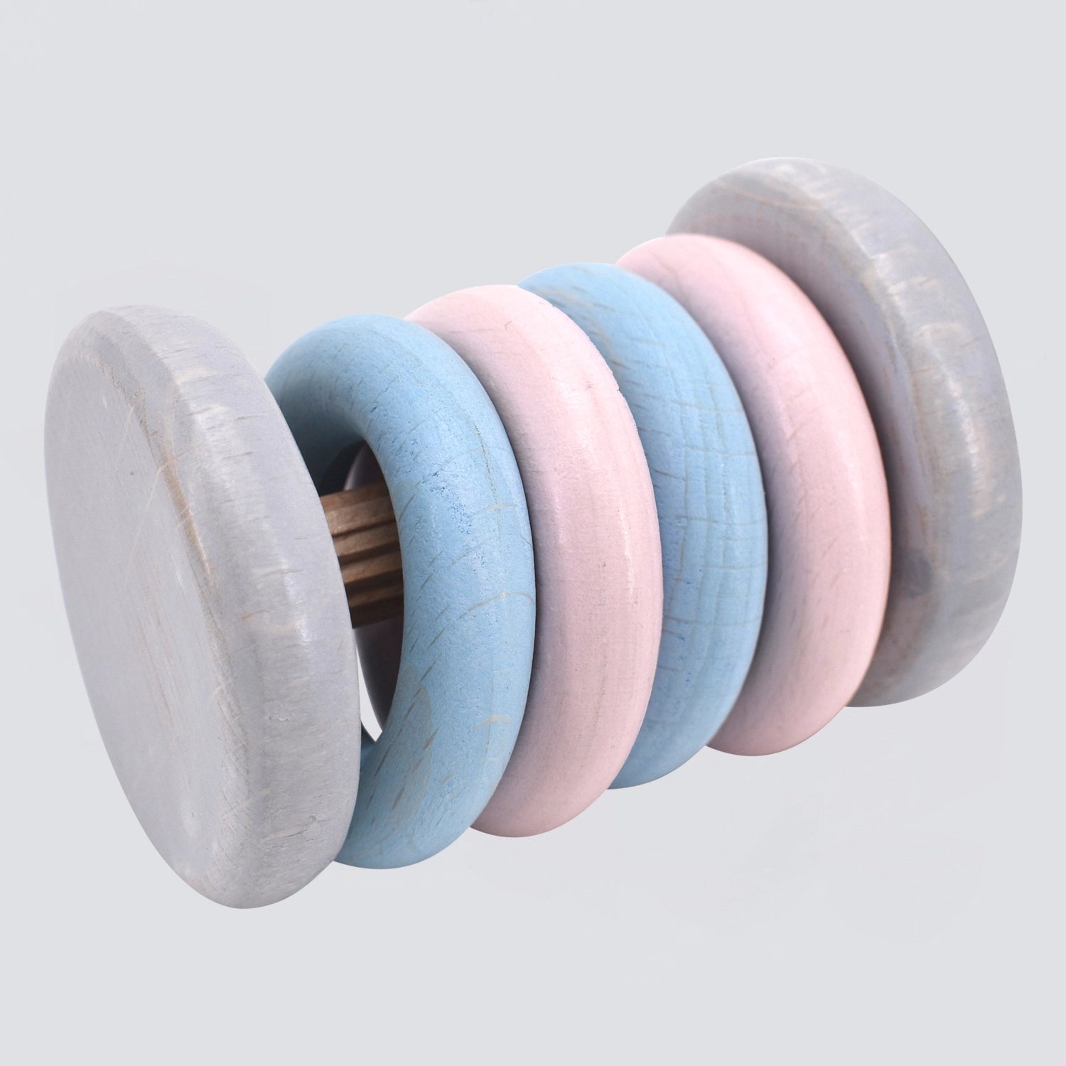 Klapper-Rassel "Tac-Tac" (blau/rosa)