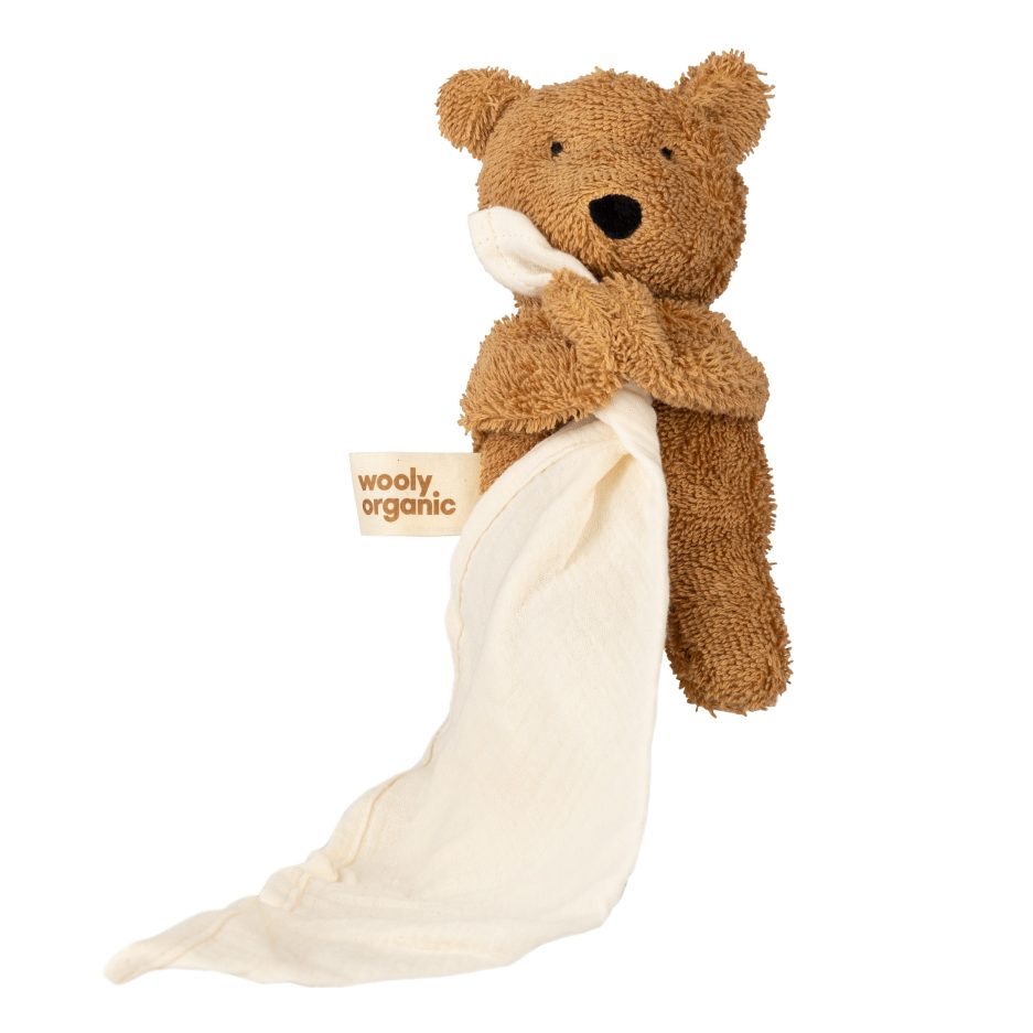 Wooly Organic Kleiner Teddy mit Schmusetuch
