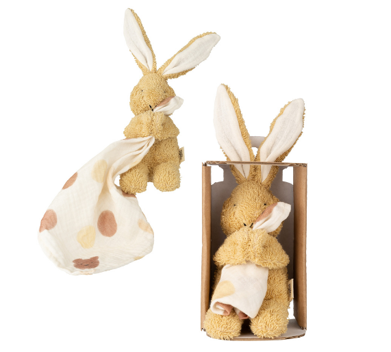 Wooly Organic Kleiner Hase mit Schmusetuch