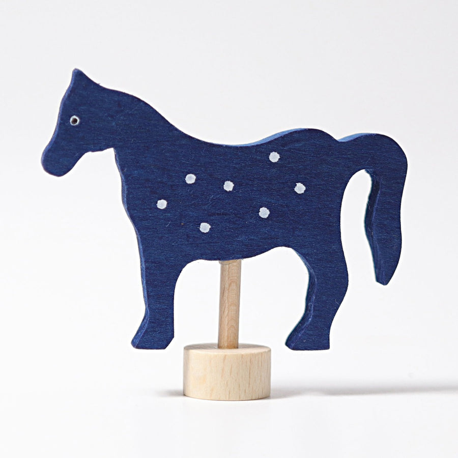 Grimm's Steckfigur Blaues Pferd
