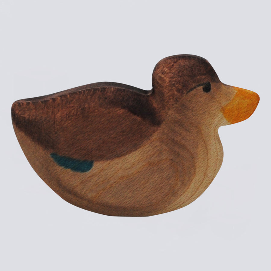 Holzwald Holzfigur Ente sitzend