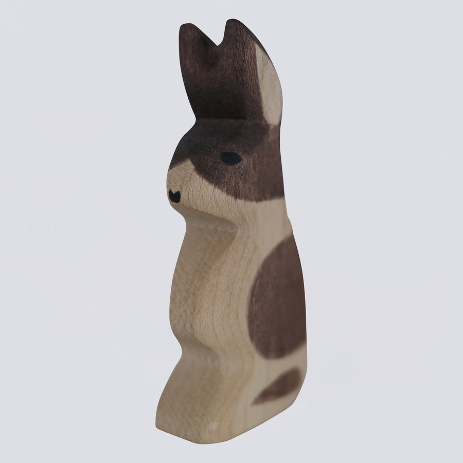 Holzwald Holzfigur Hase Ohr hoch