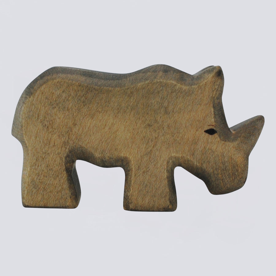 Holzwald Holzfigur Nashorn klein