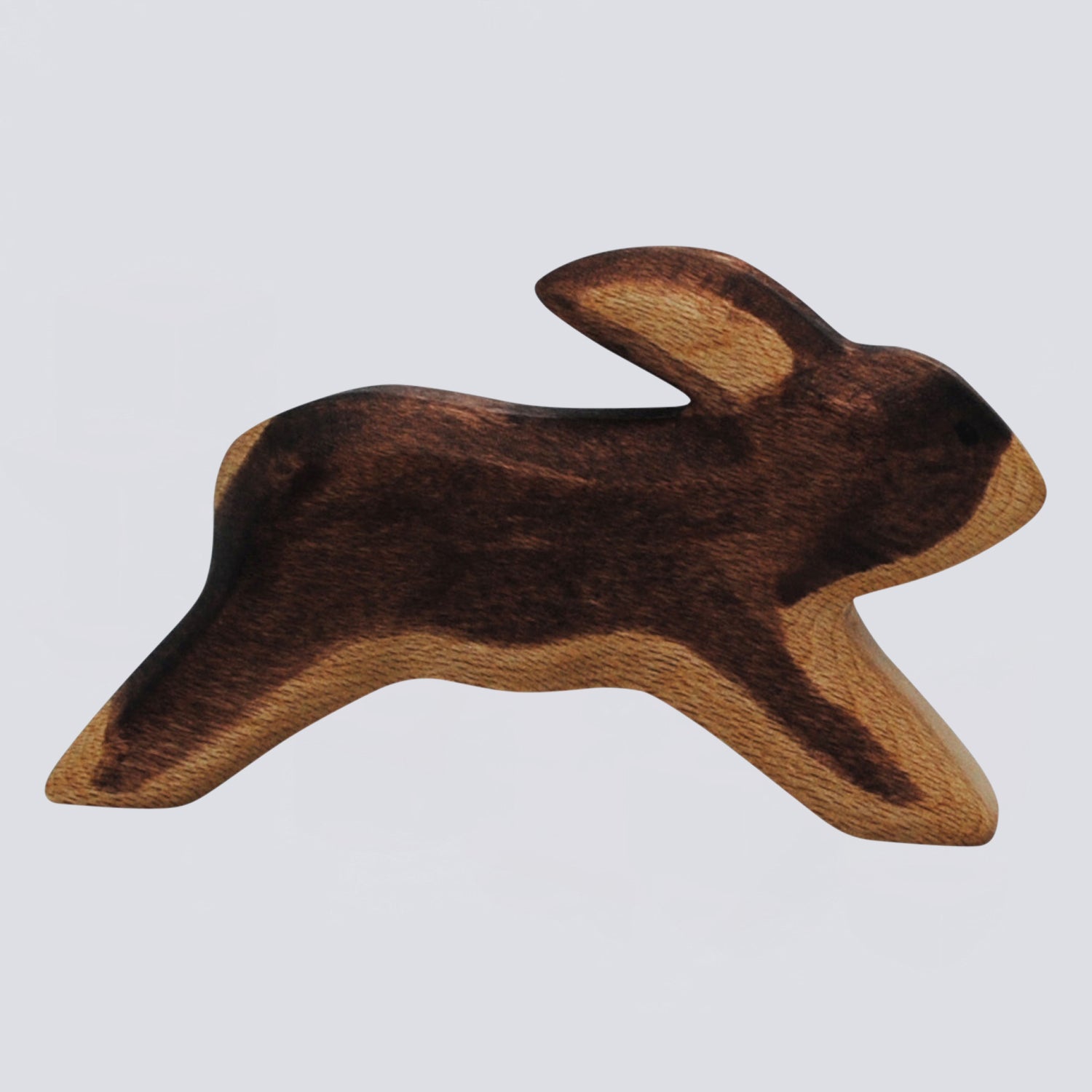 Holzwald Holzfigur Hase laufend