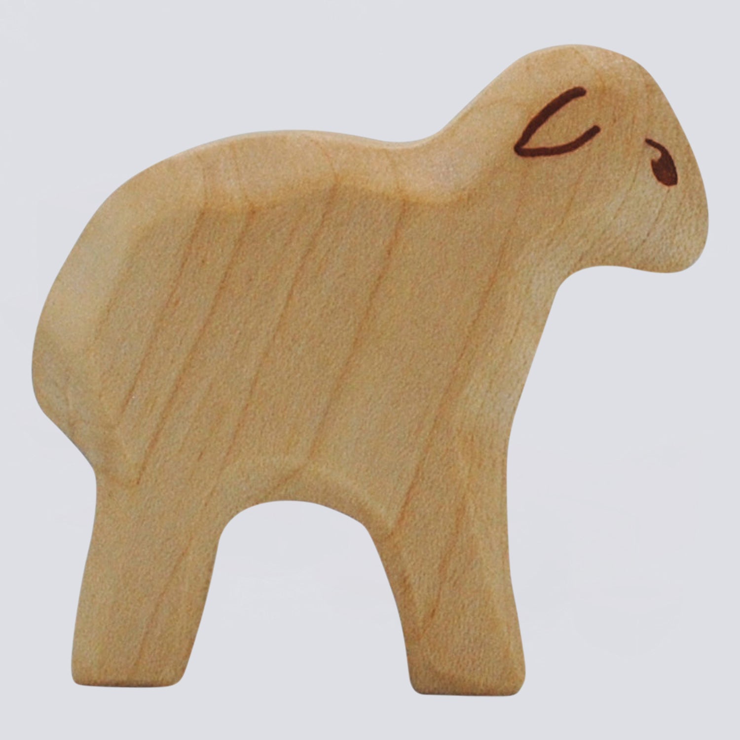 Holzwald Holzfigur Lamm stehend