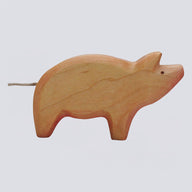 Holzwald Holzfigur Schwein