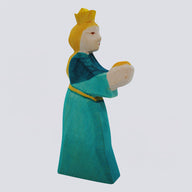 Holzwald Holzfigur Prinzessin für Froschkönig