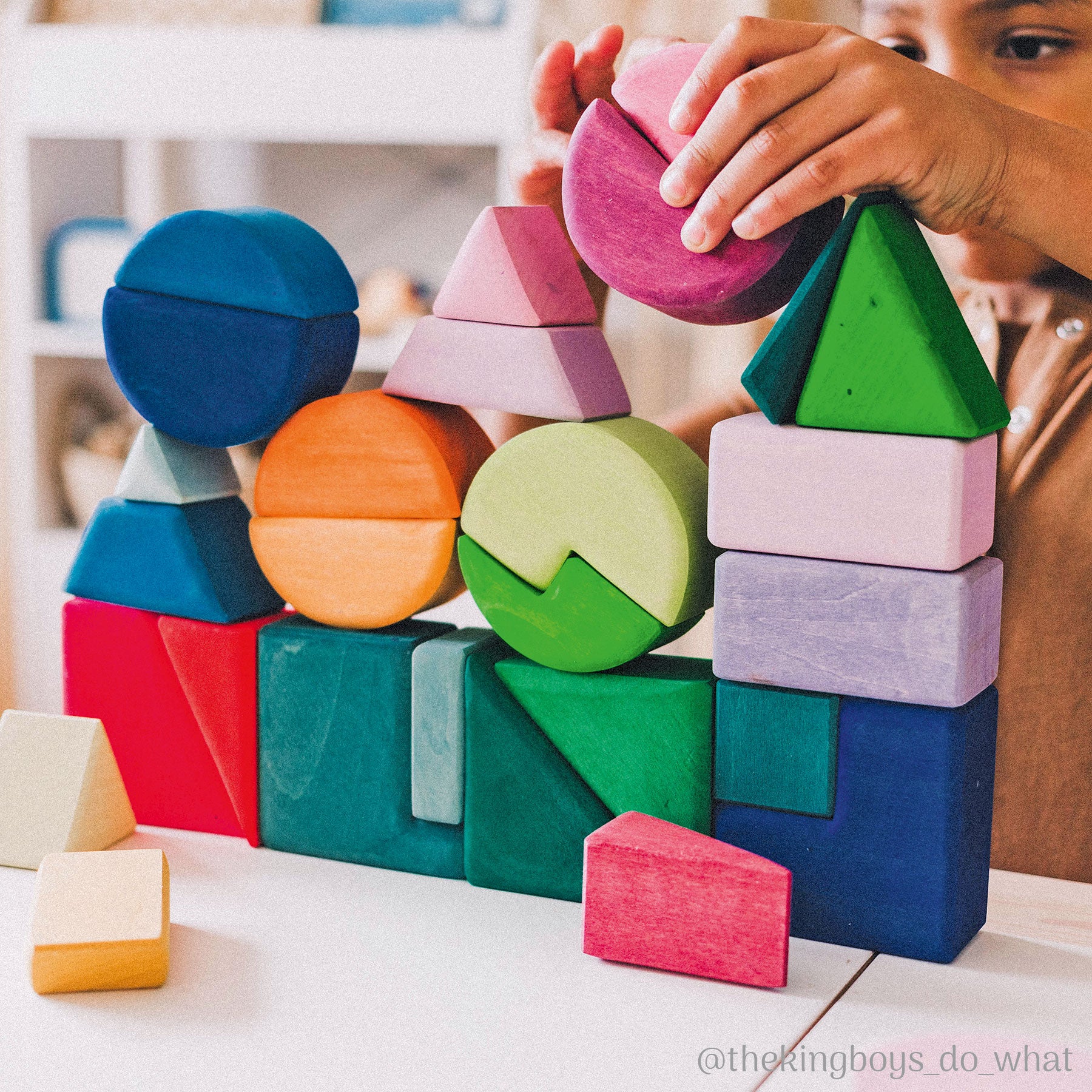 bauen spielzeug Bauspiel Dreieck Viereck Kreis von Grimm's Spiel und Holz Design · Bio