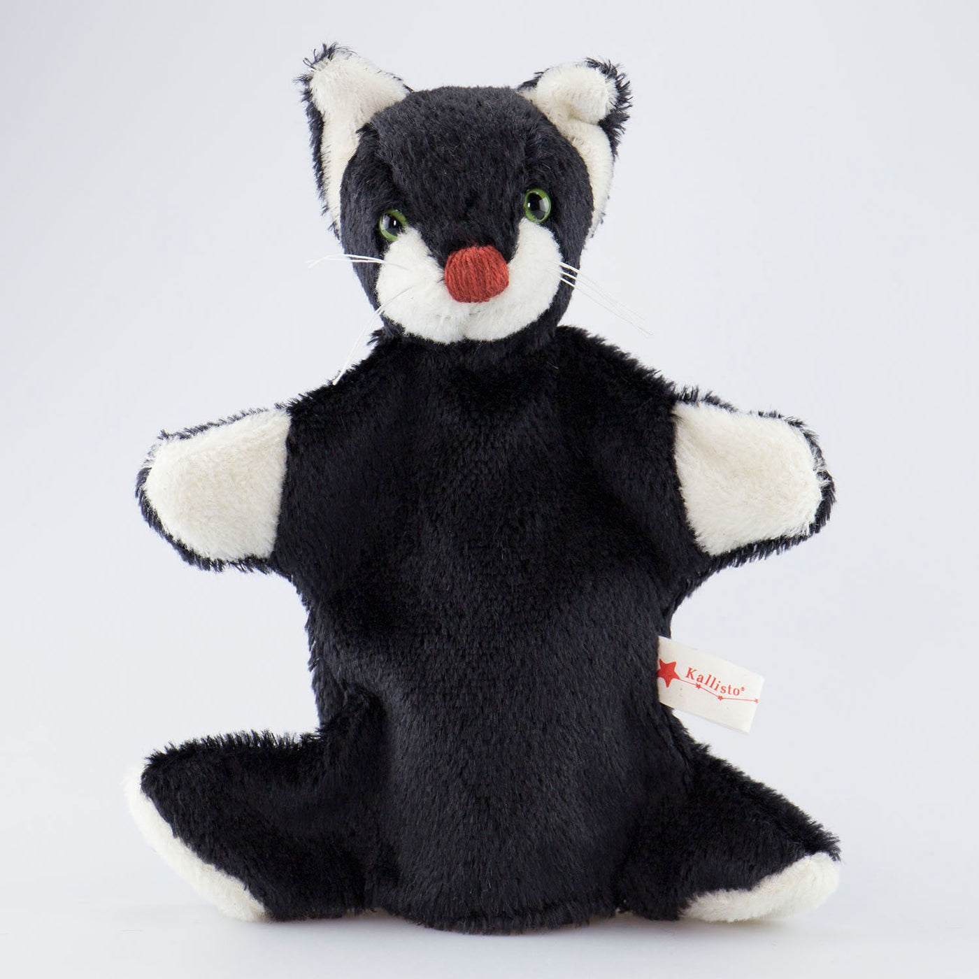 Handpuppe Katze schwarz